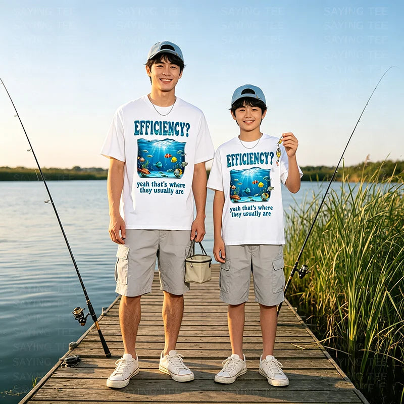 Efficiency Where They Usually Are Aquarium Fish Tank T-Shirt Y2k Aquarium Owners, Fish Keepers Graphic Saying Tee Personlized